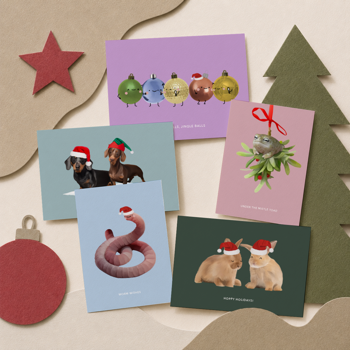 Kerstkaartjes Christmas cuties